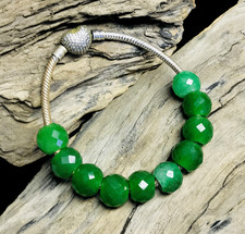 10 Pcs. Wonderful Green Aventurine Gemstone 5mm Big Hole Beads 12mm Large Beads