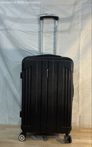 American Green Travel Black Hardside Spinner Suitcase 26 Inch Luggage