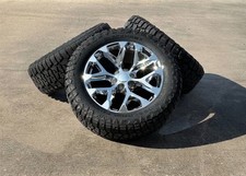 20 Chrome Snowflake Wheels Rugged Terrain Tires Tpms Chevy Silverado Tahoe Set