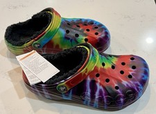 New With Tags Crocs Baya Lined Tie Dye Clog W9/M7