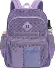 Mesh Bacpack Heavy Duty for School, Lightweight See through College Backpack for
