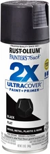 334020 Painter'S Touch 2X Ultra Cover Spray Paint, 12 Oz, Flat Black