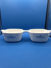 Corning Ware P-1 3/4-B Blue Cornflower Lot Of 2