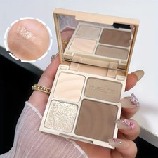 Paleta de bronceadores iluminadores mate de 1 pieza maquillaje en polvo de aseo...