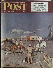 The Saturday Evening Post July 24, 1948 John Falter Cover, Complete Magazine