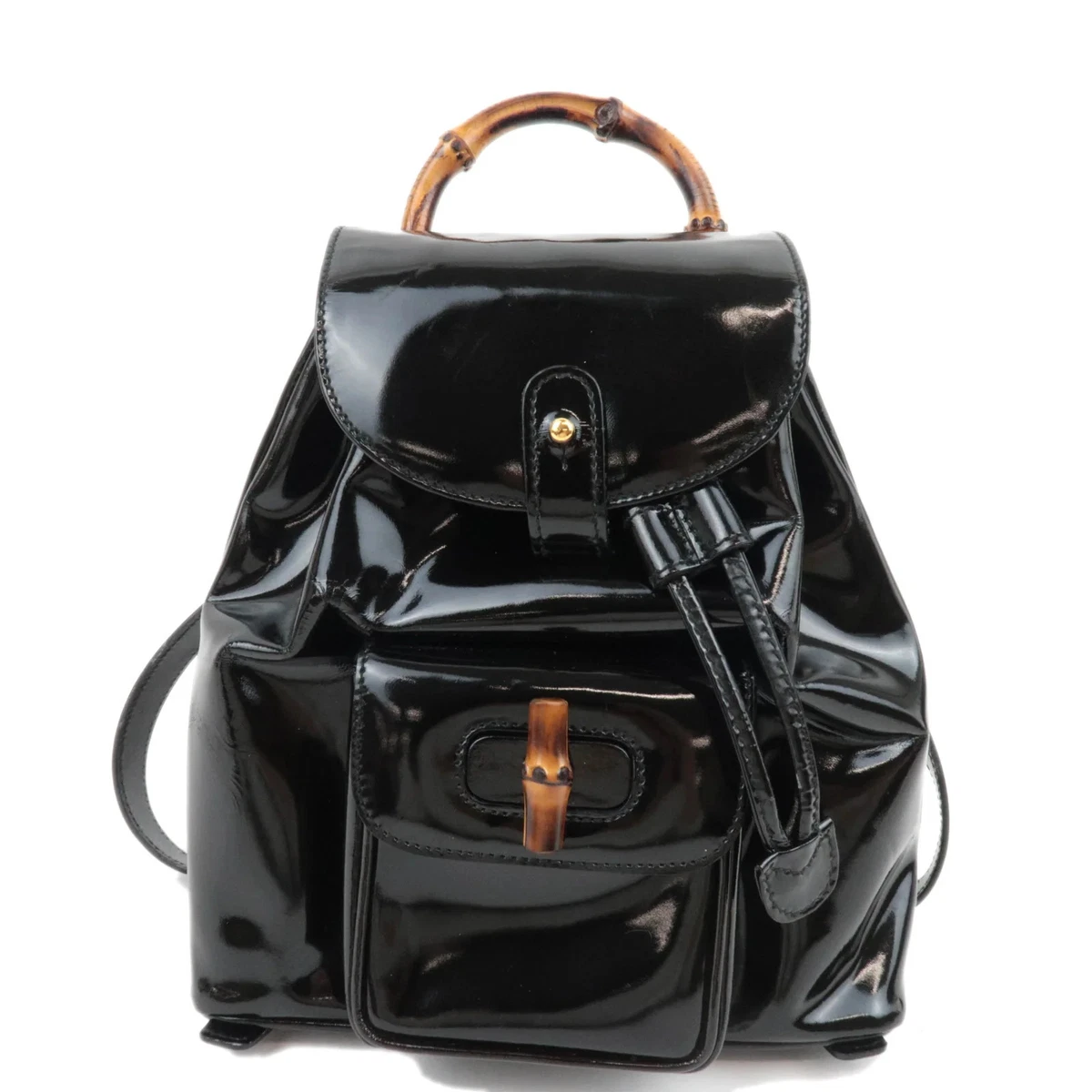 Gucci Bamboo Backpack Patent Bags & Handbags for Women for 