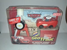 Fisher Price Geo Trax Turbo RC Radiator Springs Lightning McQueen Pixar Cars 