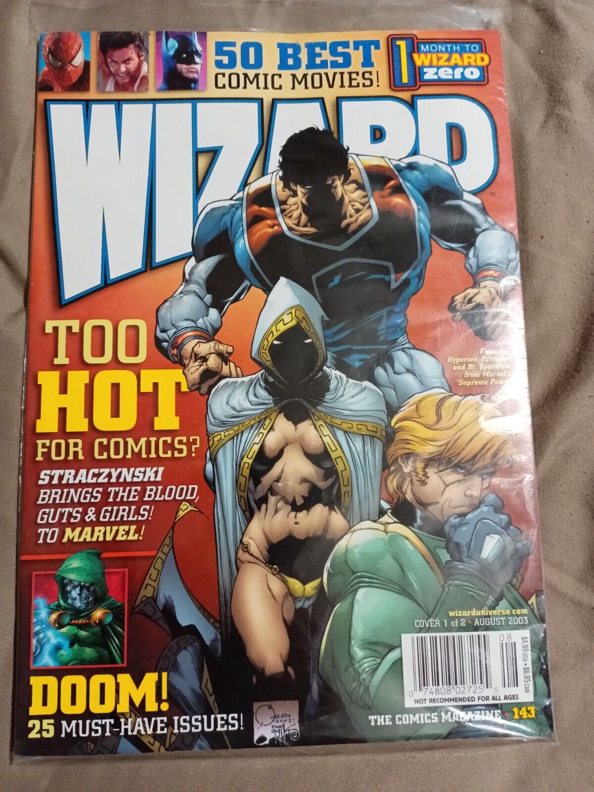 Wizard Cover 1 of 2 August 2003 Comic