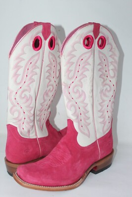 ARIAT Women's Frontier Deep Azalea/Blanco Leather Boot Size 10