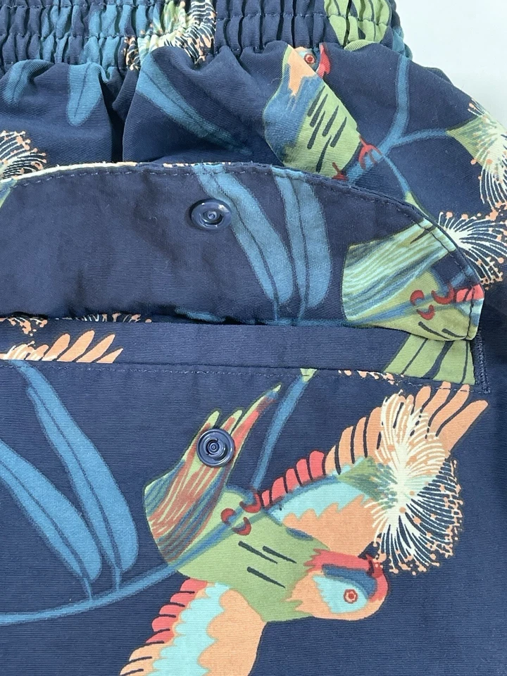 Patagonia Swim Board Shorts Men Hawaiian Floral Birds Size Small Vintage Y2K - Image 4 of 4