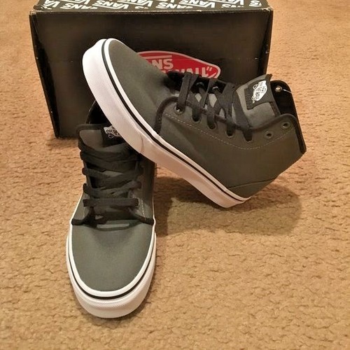 NEW Vans 106 Hi Gunmetal/True White Sneakers VN0RQM803 - 第 1/4 張圖片