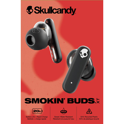 Skullcandy Smokin' Buds XT Wireless in-Ear Earbuds Midnight Smoke NEW