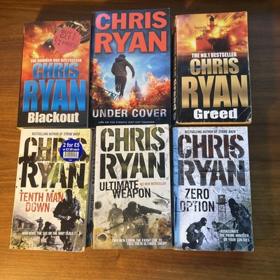 Chris Ryan X6 Buchpaket Taschenbücher SAS Militäraktion KOSTENLOSER VERSAND