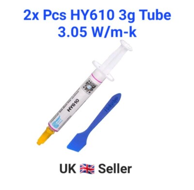 2 x Halnziye HY610 Gold 3g Tube Wärmeleitpaste / Paste für CPU Wärmeübertragungen