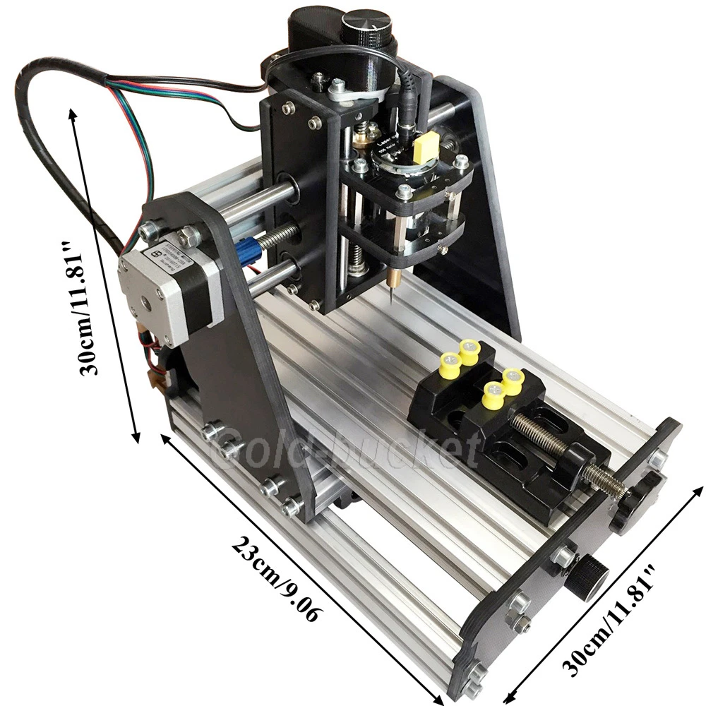  TOPCHANCES DIY Mini 3 Eje Router CNC Máquina Control CNC  Grabador PCB PVC fresado Madera Máquina de tallar Madera Router Motor  Máquina : Herramientas y Mejoras del Hogar