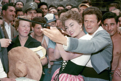 Sophia Loren Marcello Mastroianni in Par Dessus les Moulins 1950s 4x6 Photo