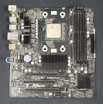 ASRock 970-m + AMD FX-6300 6 Core 3.50GHz CPU Processor (FD6300WMW6KHK)