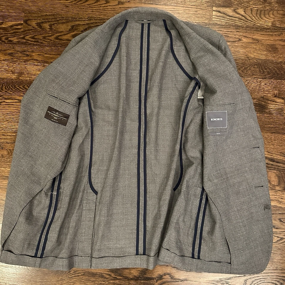 Blazer de lana Bonobos Vitale Barberis Canonico para hombre talla 44L calce ajustado Foto 2 de 4