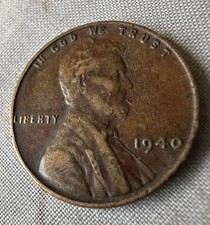 1940 Lincoln No Mint Mark Wheat Penny One Cent Coin-very Rare 1940 Lincoln No Mint Mark Wheat Penny One Cent Coin-very Rare