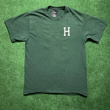 Men’s Huf H Logo Crew-Neck T-Shirt Forest-Green Medium