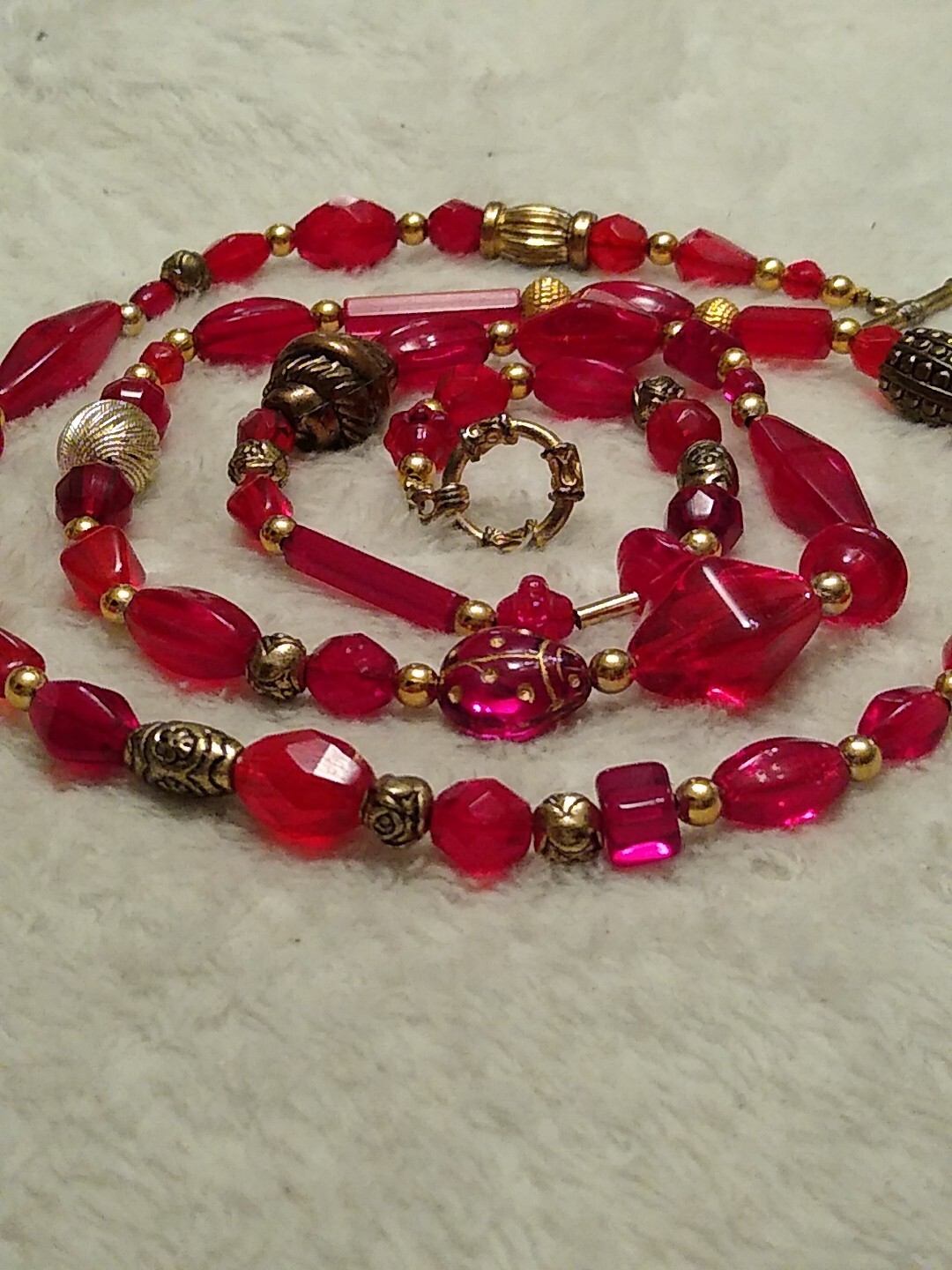 Festive! ARTISAN 30" Ruby Red Colored Assorted Gl… - image 12