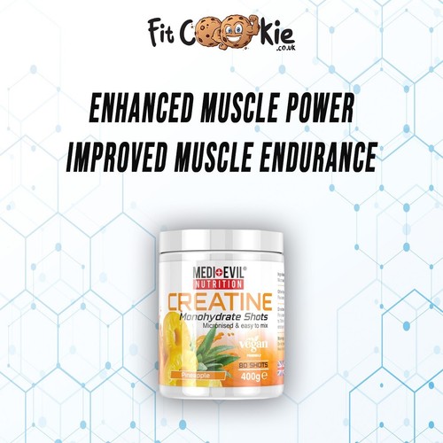 Medi Evil Nutrition Creatina Monoidrato 400g – Potere Puro per la Crescita Muscolare - Foto 3 di 5