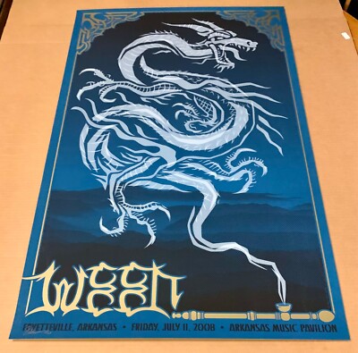 2008 Ween Concert Poster 7/11/08 Fayetteville Ark. Todd Slater S/N
