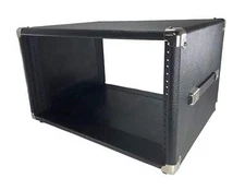 PROCRAFT 6U 16" Deep Rack Case in Black Tolex Wrap - Side Handle w/ Rack Screws