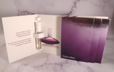 4 X CALVIN KLEIN EUPHORIA INTENSE EAU DE PARFUM  Spray Samples -0.04 oz.ea.