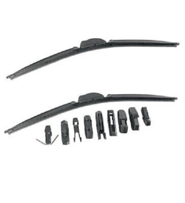 Coppia Spazzole Tergicristallo Gomma Compatibile Kia Sorento 09/2009-02/2015 | Kit Con 9 Attacchi Per Montaggio Universale