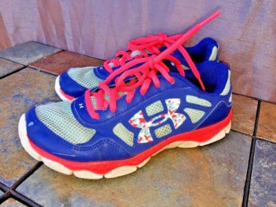 pink and blue under armour shoes