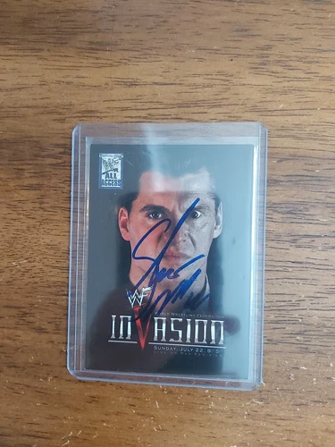 2002 Fleer All Acces Invasion WWF Wrestling Shane McMahon Hand Signed Insert #2
