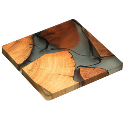 Wooden Tea Coaster Resin Insulation Simple Cup Holder Creative Gasket Cere.SA