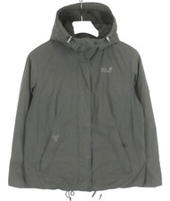 Jack Wolfskin Women's UK 16 With Hood Plush Inner Lining Zip Fly Gray