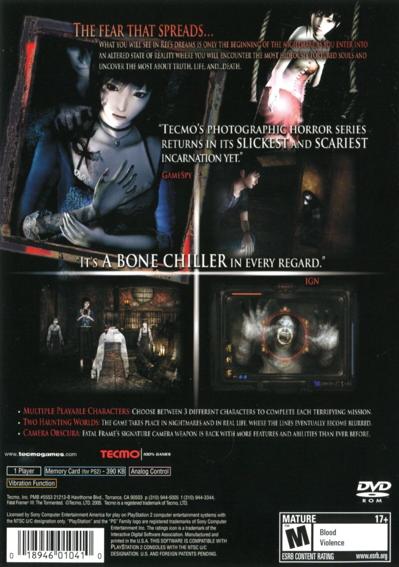 fatal frame 3 ps2