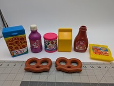 Little Tikes Pretend Food Lot Chips Pretzel Soda Syrup