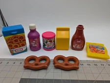 Little Tikes Pretend Food Lot Chips Pretzel Soda Syrup