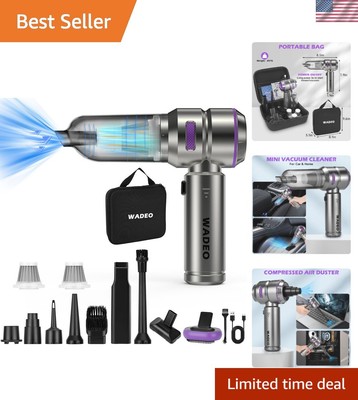 21000PA Cordless Vacuum Cleaner with Air Duster - Ultimate Car & Home Cleaning