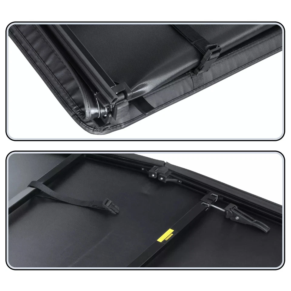 Fit For 2014-2019 Chevy Silverado GMC Sierra 1500 Tri-Fold 6.6FT Tonneau Cover Foto 3 de 4