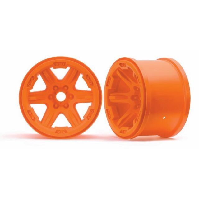 Traxxas 8671A E-Revo 2.0 Orange 17mm Splined Hex 3.8 Wheels (2) TRA8671A for sale online