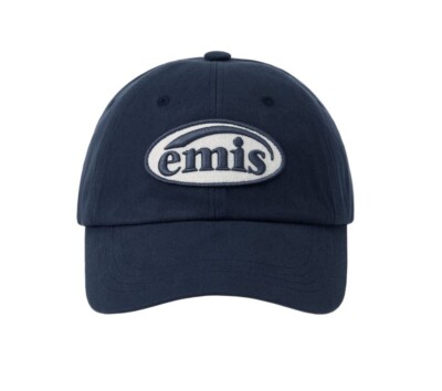 Emis Tone On Tone Wappen Ball Cap, Navy (100% South Korea Authentic)