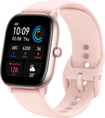 Amazfit GTS 4 Mini Smartwatch - Alexa Built-in, Flamingo Pink- NIB (26d)