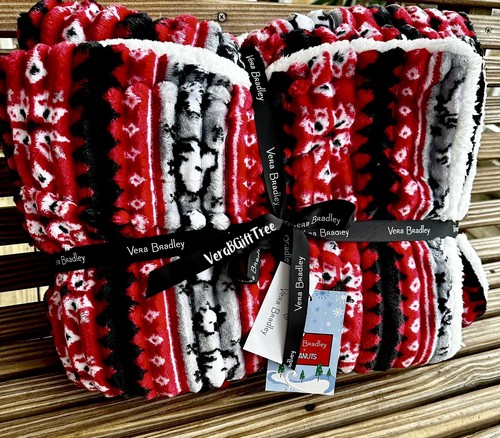 Vera Bradley COZY LIFE Throw Blanket SNOOPY FAIR ISLE Fleece PEANUTS NWT Sealed - Picture 2 of 6