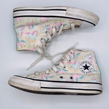 Converse Shoes Size 1 Big Girls Chuck Taylor All Star Hi Top Sneakers Unicorn