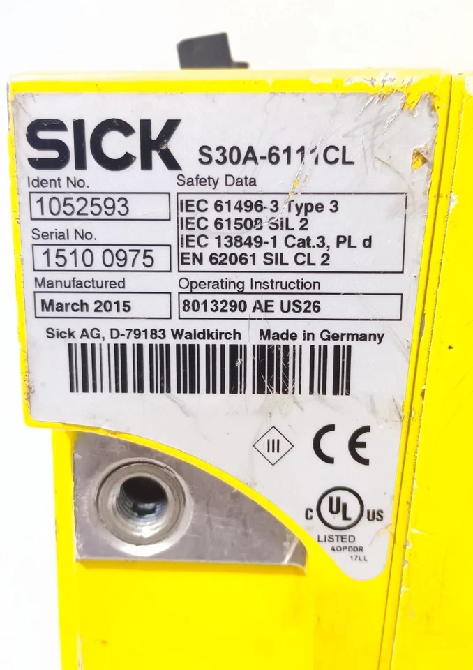 SICK S30A-6111CL SEFETY LESER SCANNER S3000 PROFINET IO SAFE BUS SYSTEM PMAX 55W - Image 2 of 4