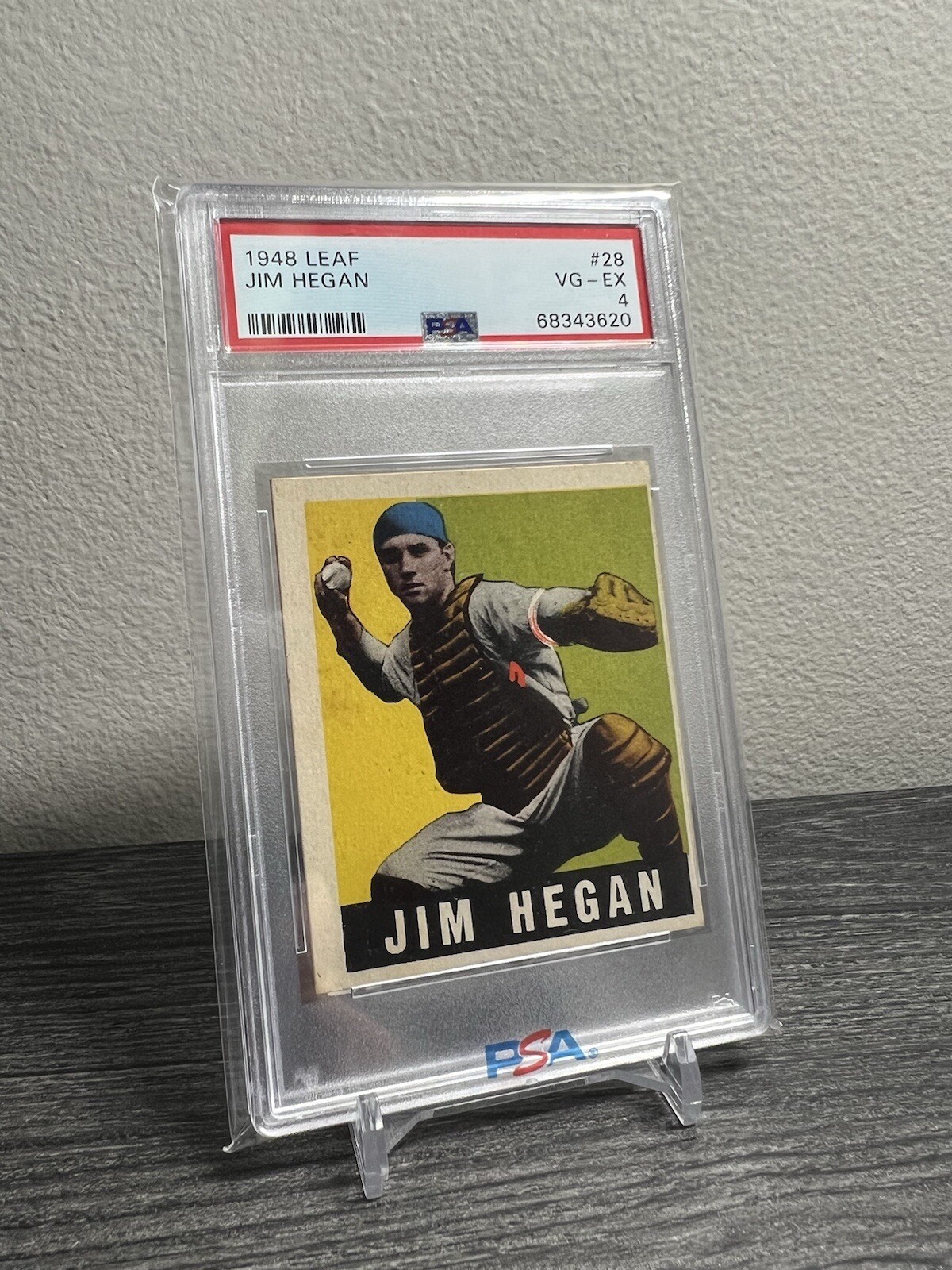 Jim Hegan 1948 Leaf #28 - Cleveland Indians - PSA 4