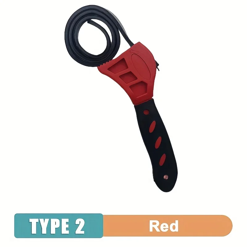1Pcs 6Inch Belt Wrench Oil Filter Puller Strap Spanner Chain Wrench Strap Opener