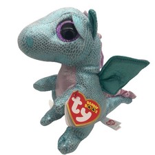 TY Beanie Boos - HOLLY the Blue Dragon (Glitter Eyes) (6 inch) *Exclusive*