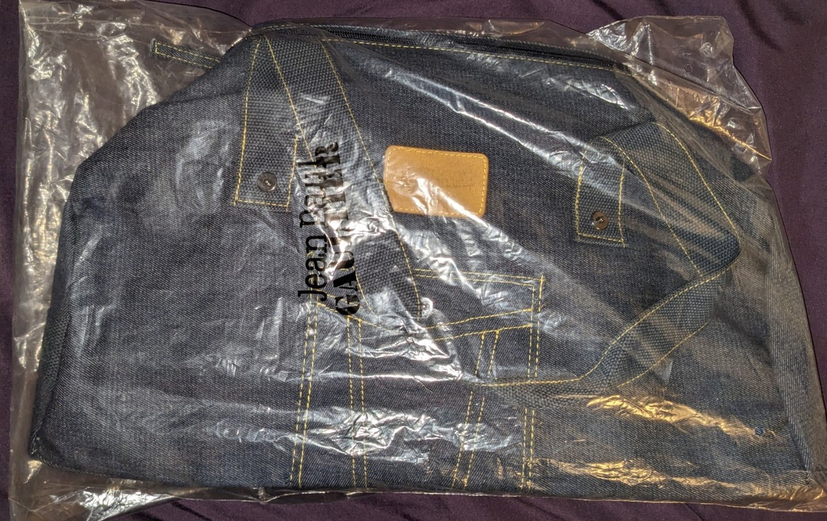 Jean Paul Gaultier Blue Denim Duffle Bag Zip Closure Travel bag | eBay