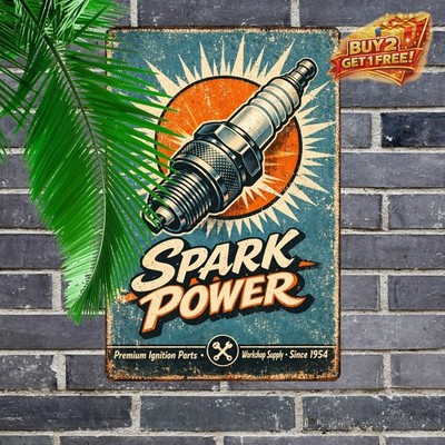 Bosch Spark Plugs Vintage Wall Decor Art Tin Metal Sign 8x12